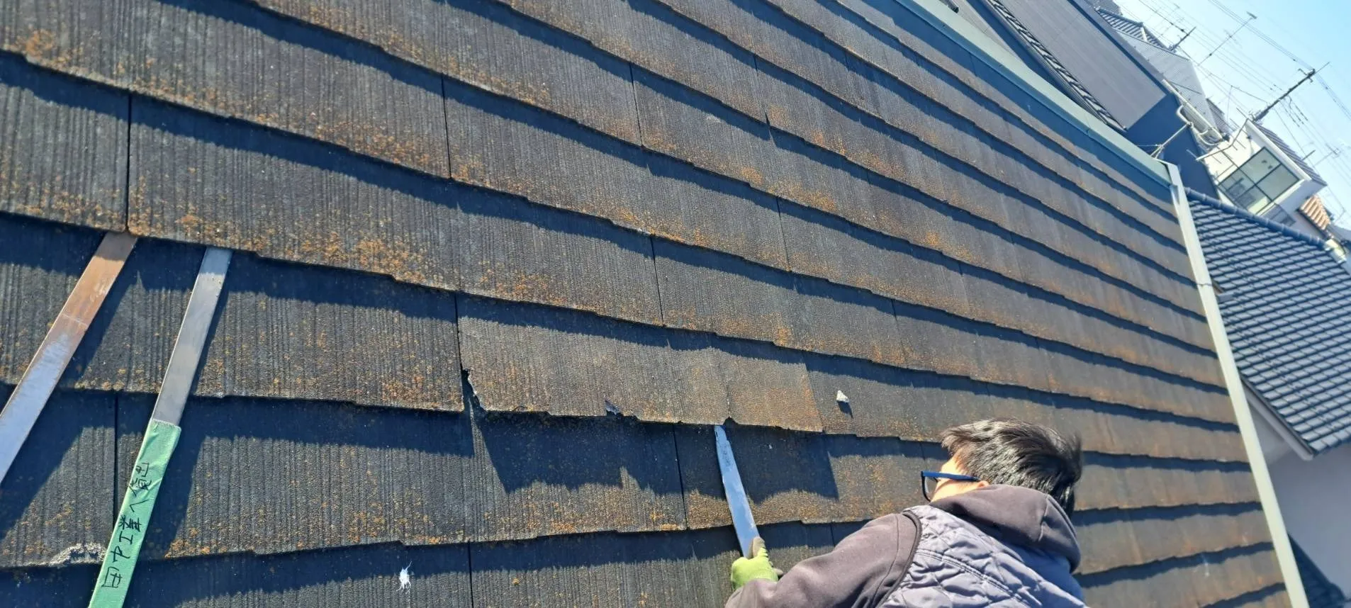 コロニアル屋根の差し替え工事